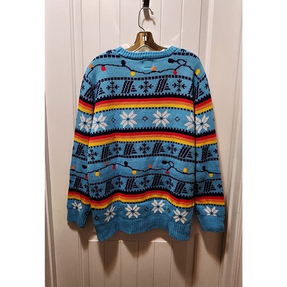 Aldi Gear Ugly Christmas Sweater Men’s M Snowflakes Retro Holiday Knit - Picture 6 of 7